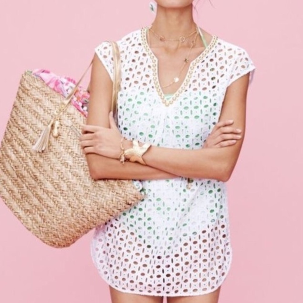 Lilly Pulitzer Target White Eyelet Tunic Coverup